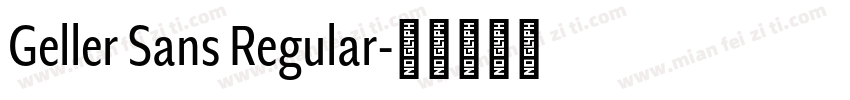 Geller Sans Regular字体转换
